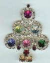 Christmas Tree Pin with Swarovski Rhinestones